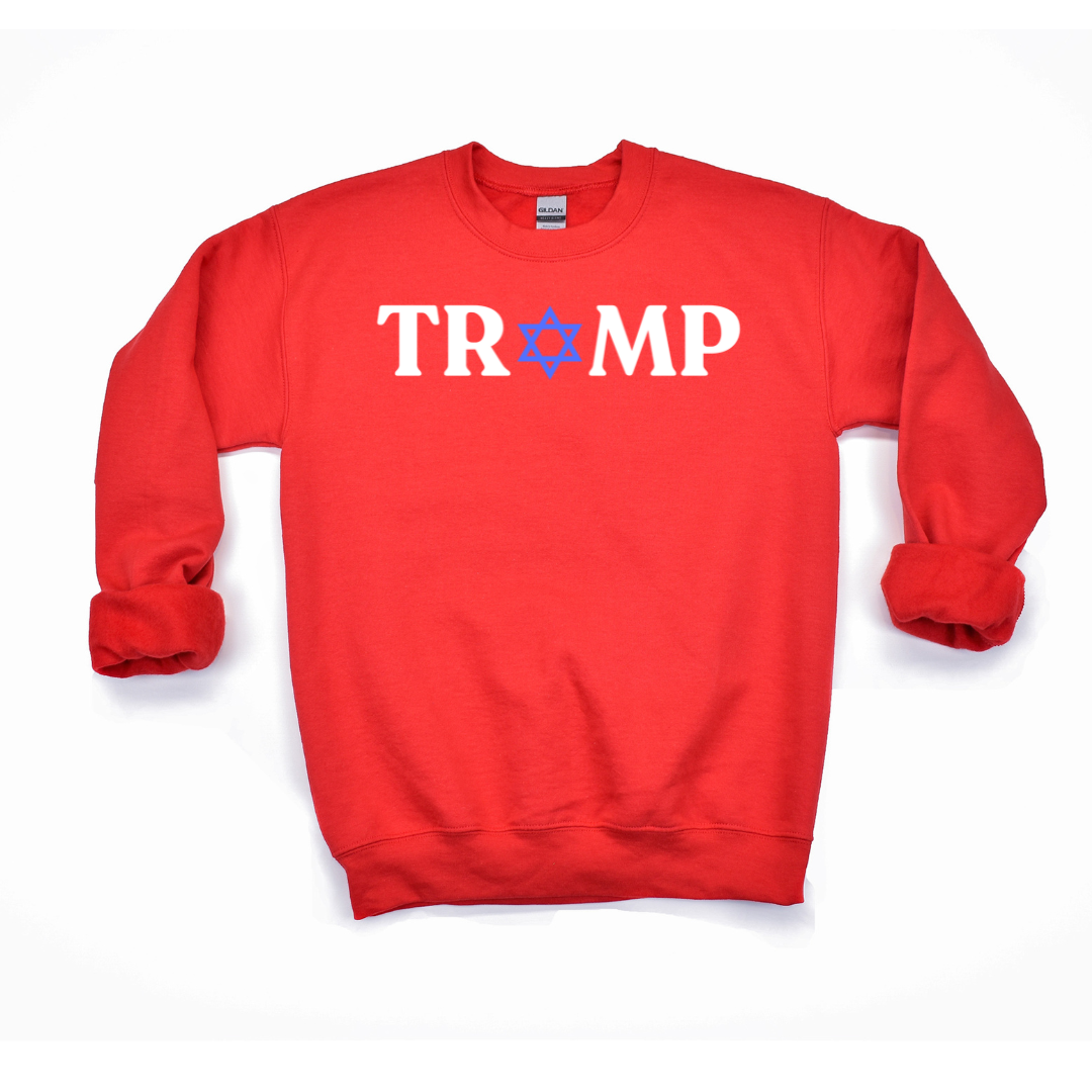 Trump Jewish Star Uni Crewneck Sweatshirt