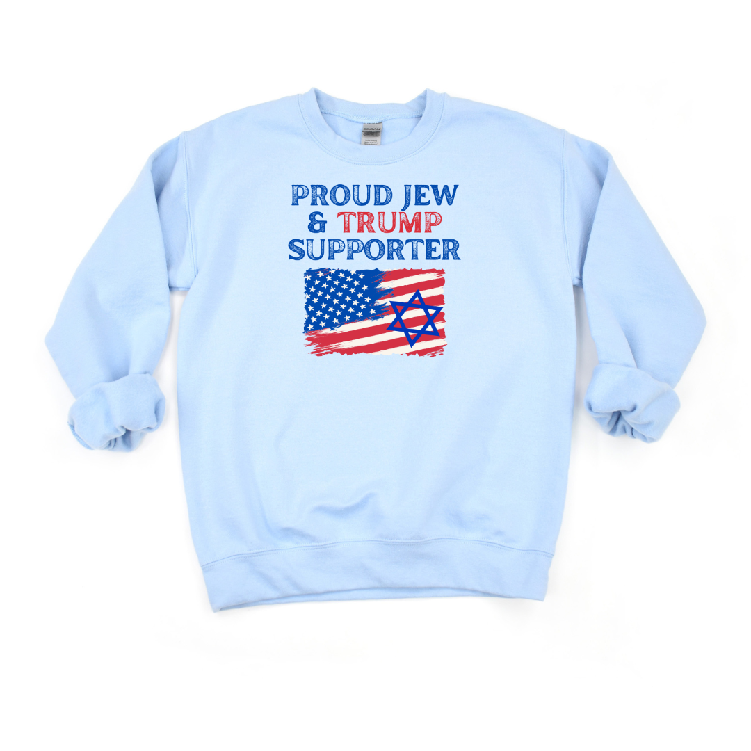 Proud Jew & Trump Supporter Crewneck Sweatshirt - 0